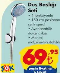 DUŞ BAŞLIĞI SETİ 4 FONKSİYONLU DUŞ BAŞLIĞI SETİ 4 FONKSİYONLU